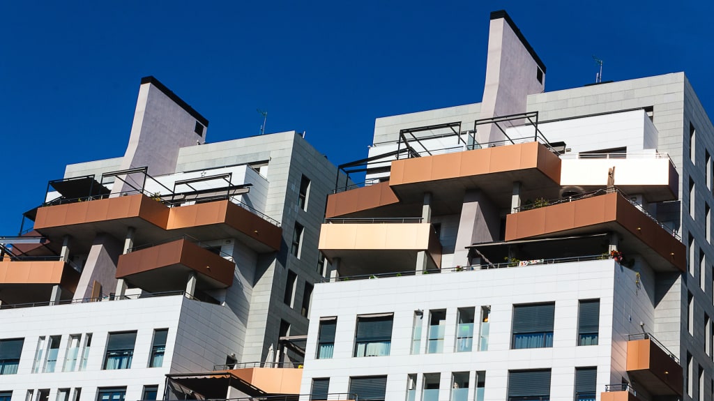 Modern apartment building