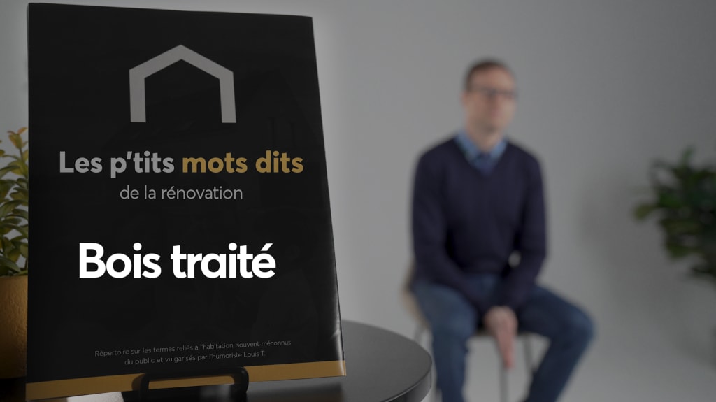 Louis T présente la capsule vidéo de la semaine qui porte sur le bois traité.