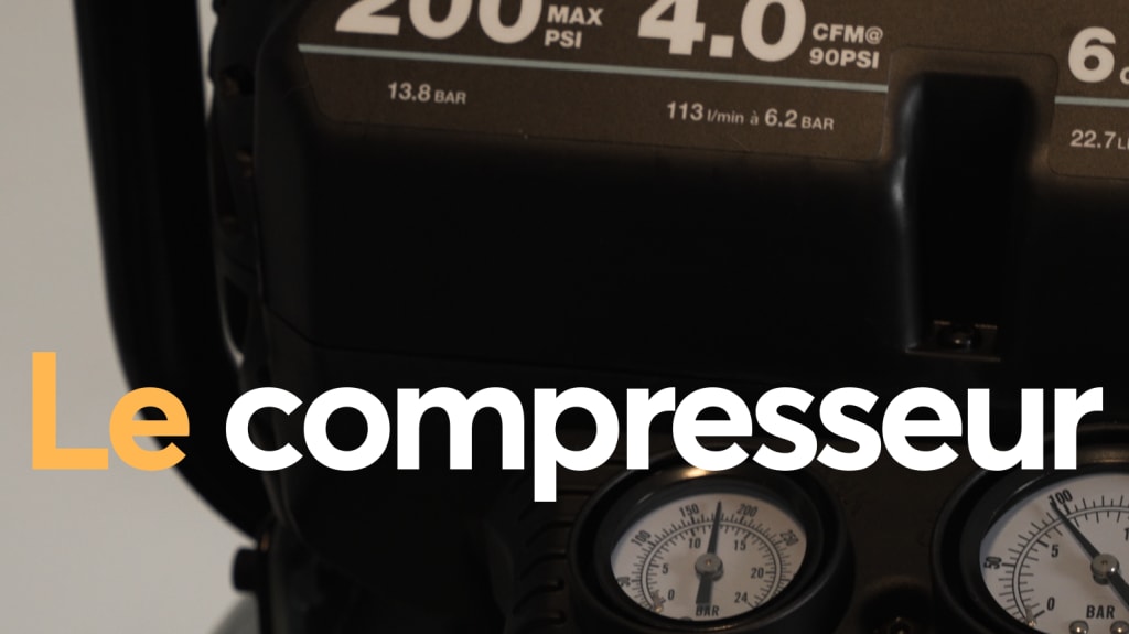 Compresseur à air présenté dans une capsule du coffre à outils de Stéphanie Lévesque