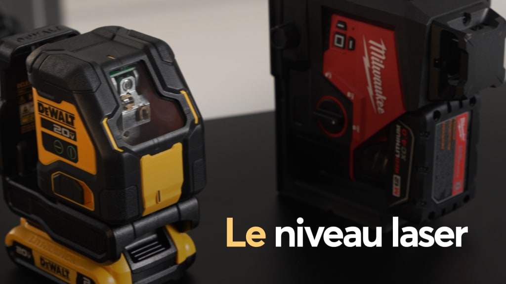 Stéphanie Lévesque parle du niveau laser, qui crée une ligne droite en émettant un faisceau