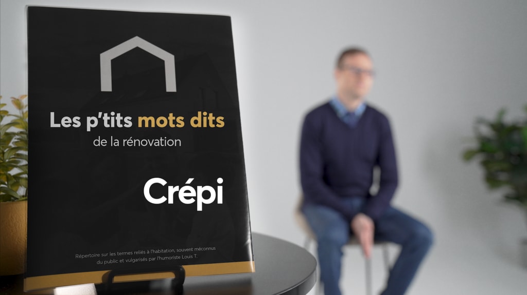 Louis T parle du crépi, un enduit de plâtre ou de mortier de ciment