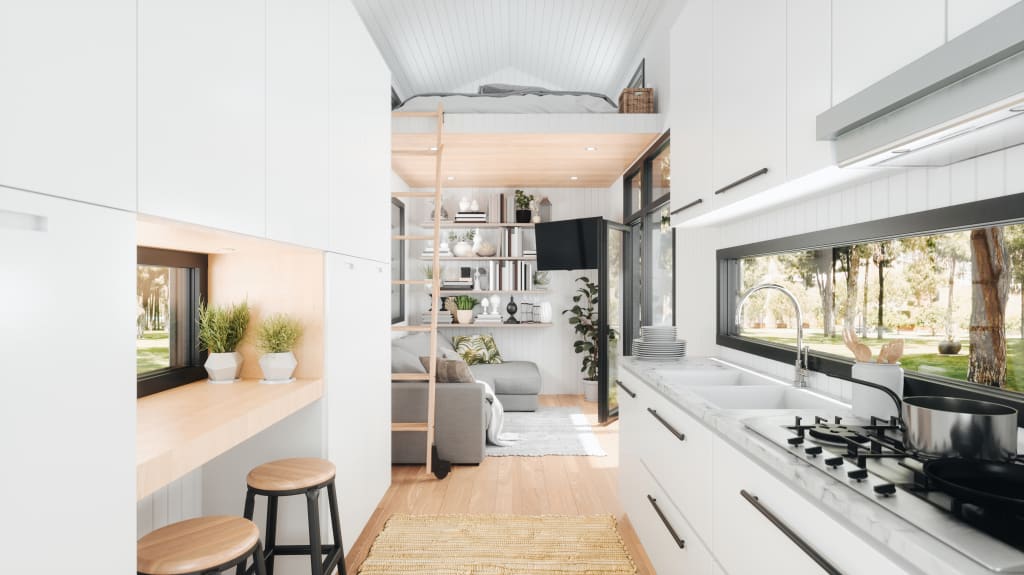 Intérieur d’une minimaison au décor moderne et design