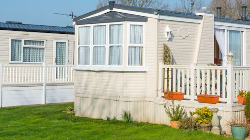 Row of trailer homes