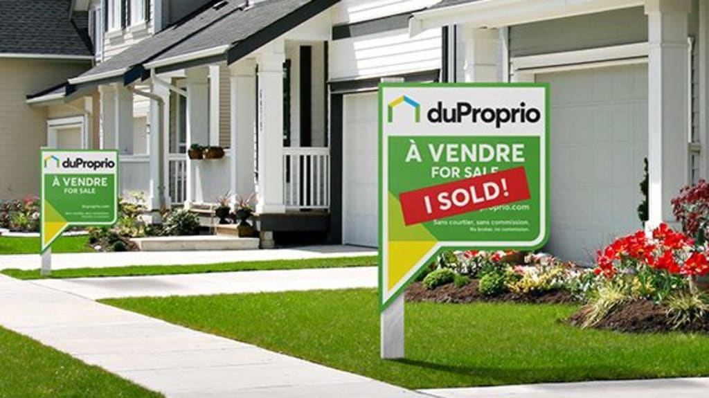 On sale or sold houses with DuProprio on a street