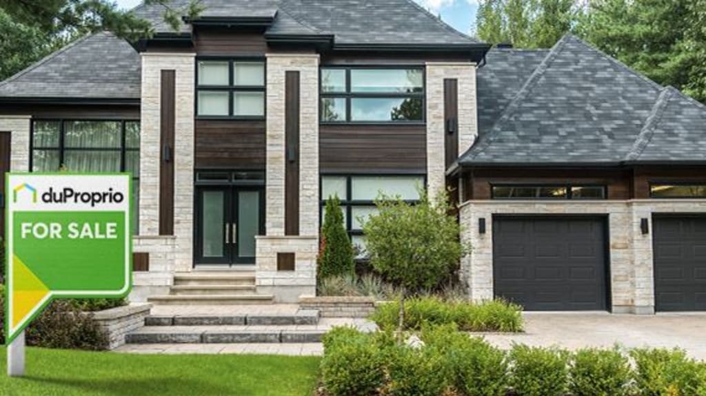 Someone estimating the value of a modern home for sale