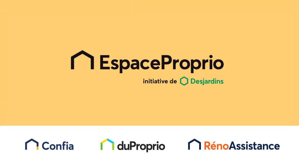 Campagne publicitaire EspaceProprio, initiative de Desjardins, et BleuBlancRouge