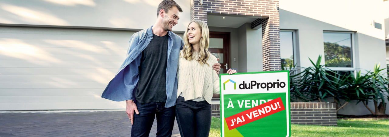 Happy couple to have sold their home with duProprio