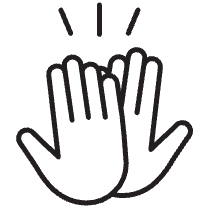 Logo where two hands slap together for See your talent recognized