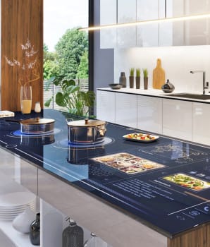 Panneau de contrôle d’une cuisine intelligente