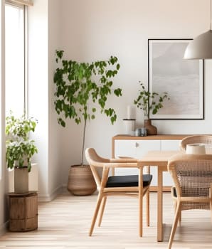 Plantes de cuisine et touches de bois