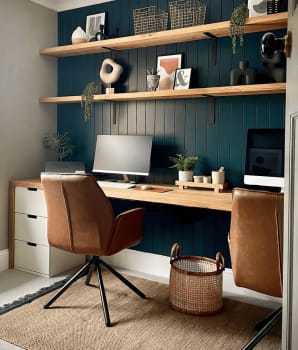 Home office desk and chair