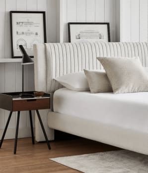 Cozy white room with hotel ambience