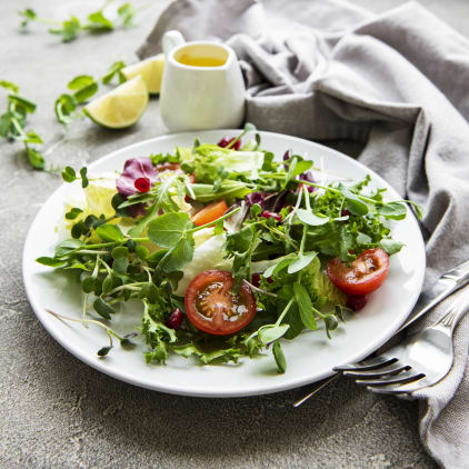 Salade avec micropousses