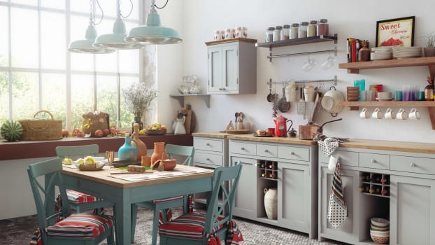Rustic kitchen interior