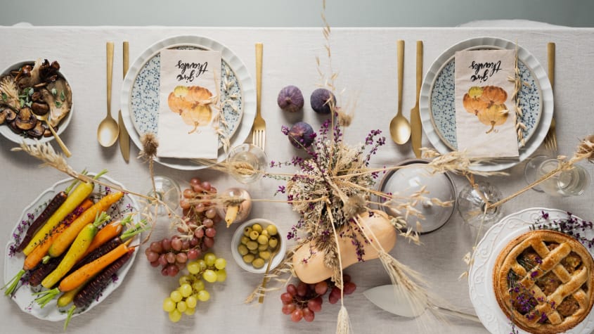 A table set for Thanksgiving