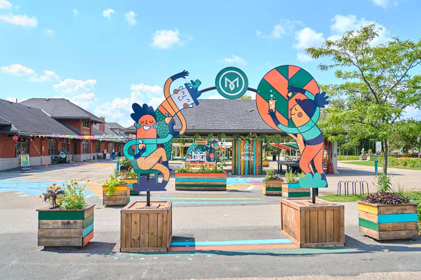 Espace culturel et marché extérieur de la ville de Sherbrooke