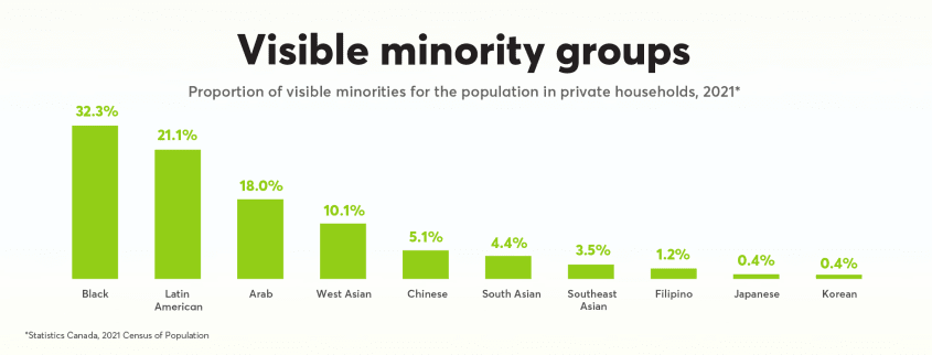 Visible minority groups in Sherbrooke