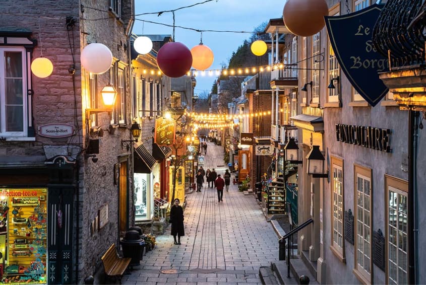 Rue du quartier Petit-Champlain à Québec