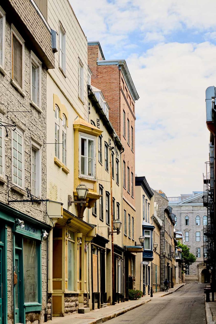 Colourful apartments in Old Québec