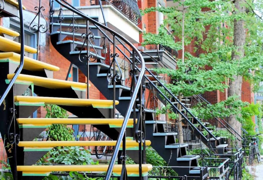 Montréal staircases in the Plateau-Mont-Royal district