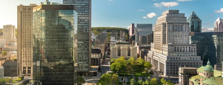 Vue sur la ville de Montréal et le mont Royal