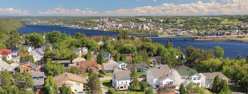 View of the city of Saguenay
