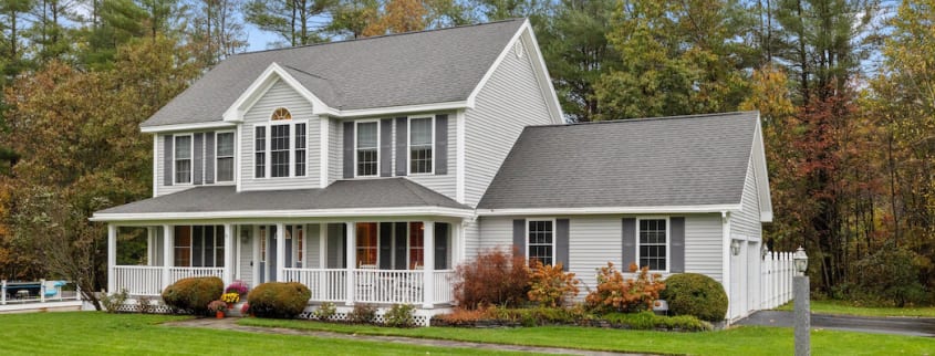 Beautiful grey house in the suburbs