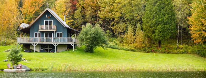 Chalet sur le bord du lac