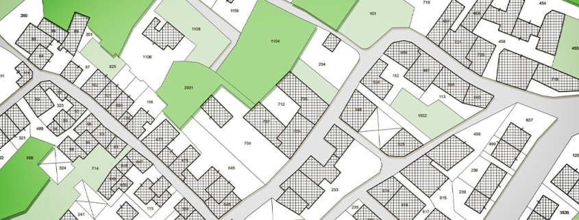 Lot numbers on a map