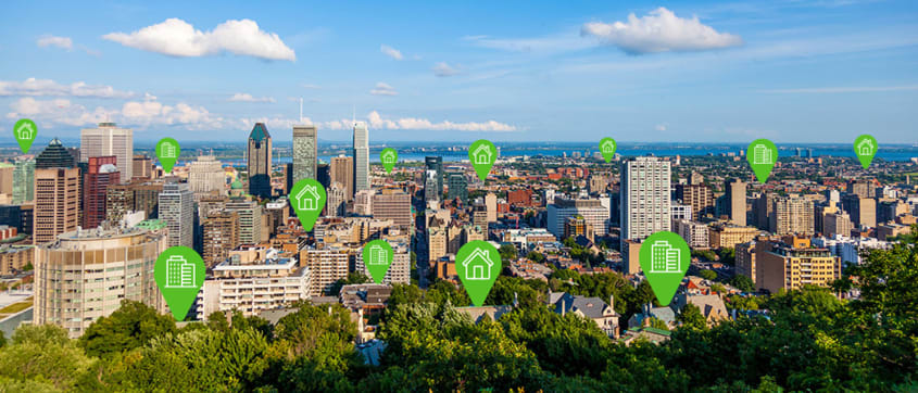 Concurrence de propriétés fictives en vente à Montréal