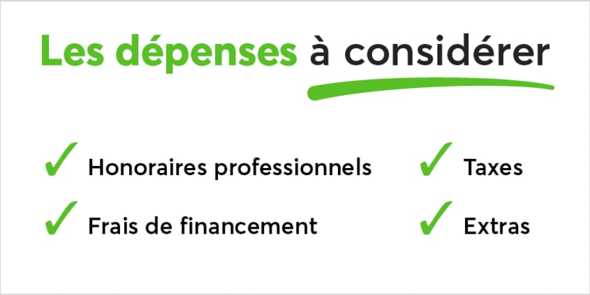 Liste des dépenses à considérer pour l'achat d'une maison