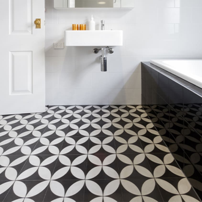 Bathroom ceramic floor