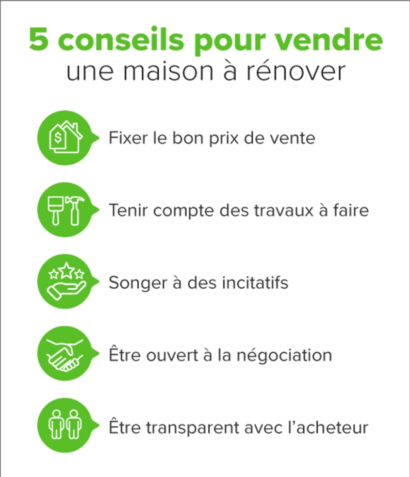 Liste des conseils pour vendre une maison à rénover