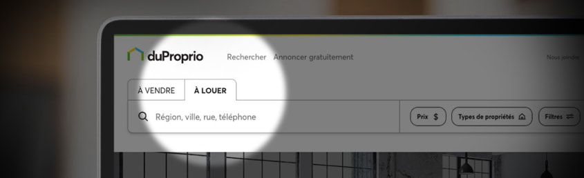 Graphique option de location sur DuProprio.com