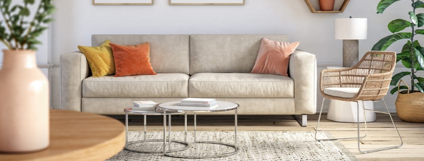 Living room of a condo