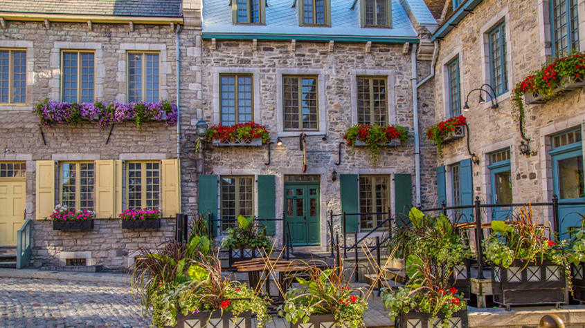 Row houses in Old Quebec City