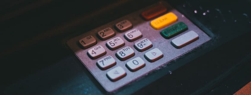 Clavier de ATM bancaire