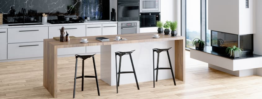 Beautiful redone kitchen with an island