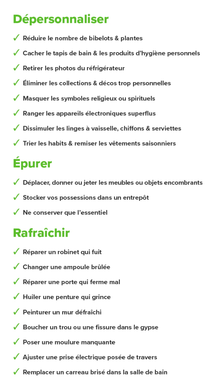 Liste des conseils pour préparer sa maison à la vente